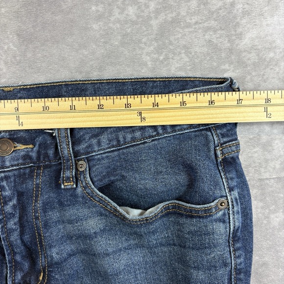 Old Navy Jeans Mens 33x30 Bootcut Dark Denim Flare Workwear Y2K Flex Stretch - Picture 4 of 8